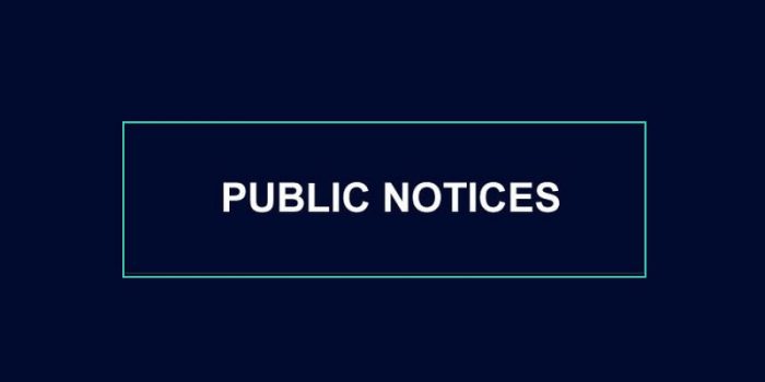 Public Notices Public Notices