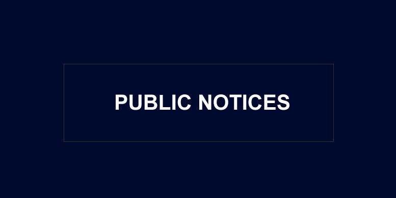 Featured Public Notices Featured Public Notices